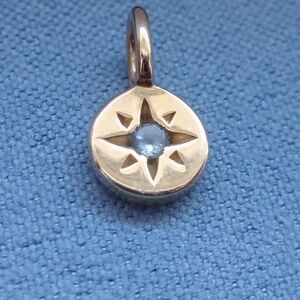 Ariel Gordon Astral Starburst Birthstone Aquamarine 14KT Gold Charm Pendant